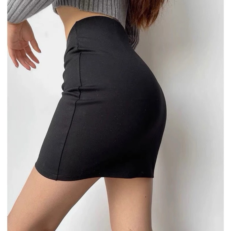 Chân váy ôm body chữ A chất Umi co giãn tôn dáng và quyến rũ kèm quần bảo hộ tiện lợi và thoải mái | BigBuy360 - bigbuy360.vn