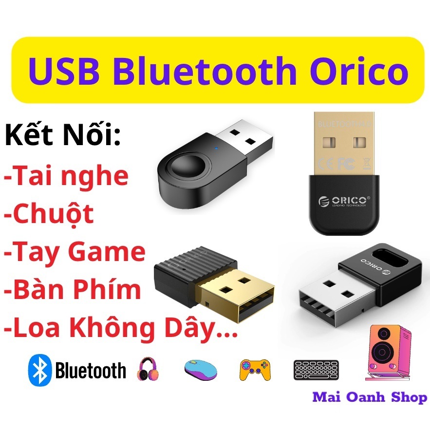 USB Thu Phát Bluetooth 5.0 BTA-508, BTA-403, BTA-408 4.0 Dành Cho Máy Tính Windows, Linux, MacOS