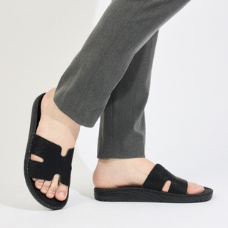 Dép Nam MWC 7850 - Dép Nam Quai Ngang Chữ H Da Bản To May Viền Chỉ Ấn Tượng