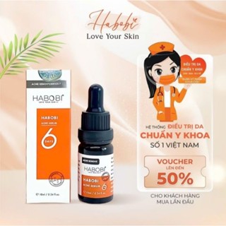 Serum mụn ẩn 6days Habobi ngăn ngừa mụn ẩn mụn đầu đen da nhiễm corti-coid da sần sùi dưỡng cho trắng sáng mịn màng 10ml