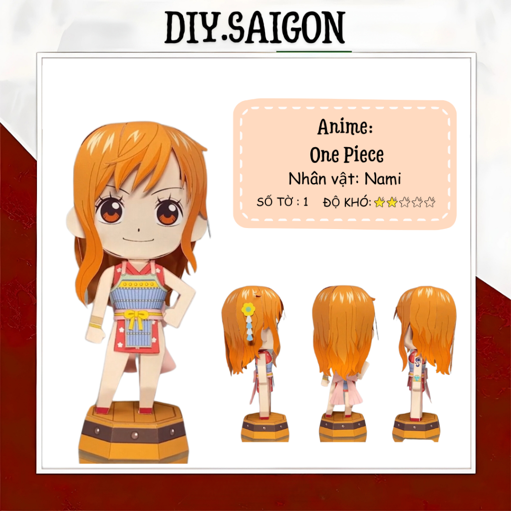 [One Piece] - Mô Hình Giấy Anime Chibi Nami
