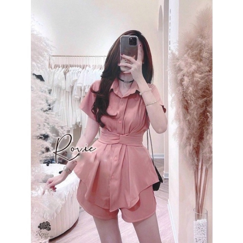 (SHOP TÁO ĐỎ BIGSIZE 50kg đến 90kg ) set áo form dài thắt eo + quần