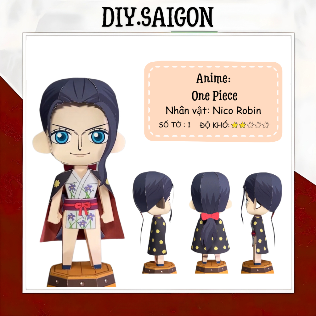 [One Piece] - Mô Hình Giấy Anime Chibi Nico Robin
