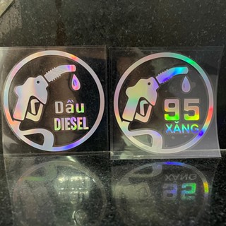 Tem  dán nắp bình xăng, dầu  ô  tô