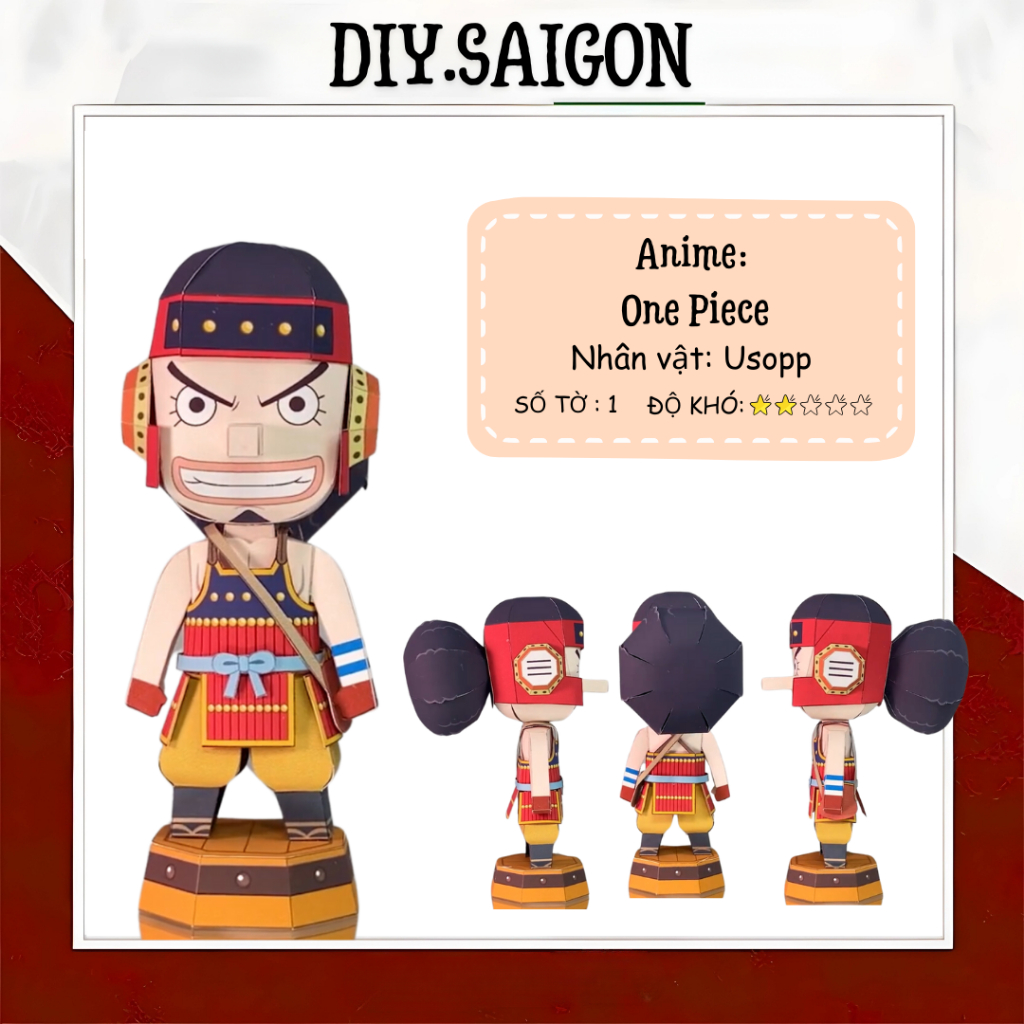 [One Piece] - Mô Hình Giấy Anime Chibi Usopp