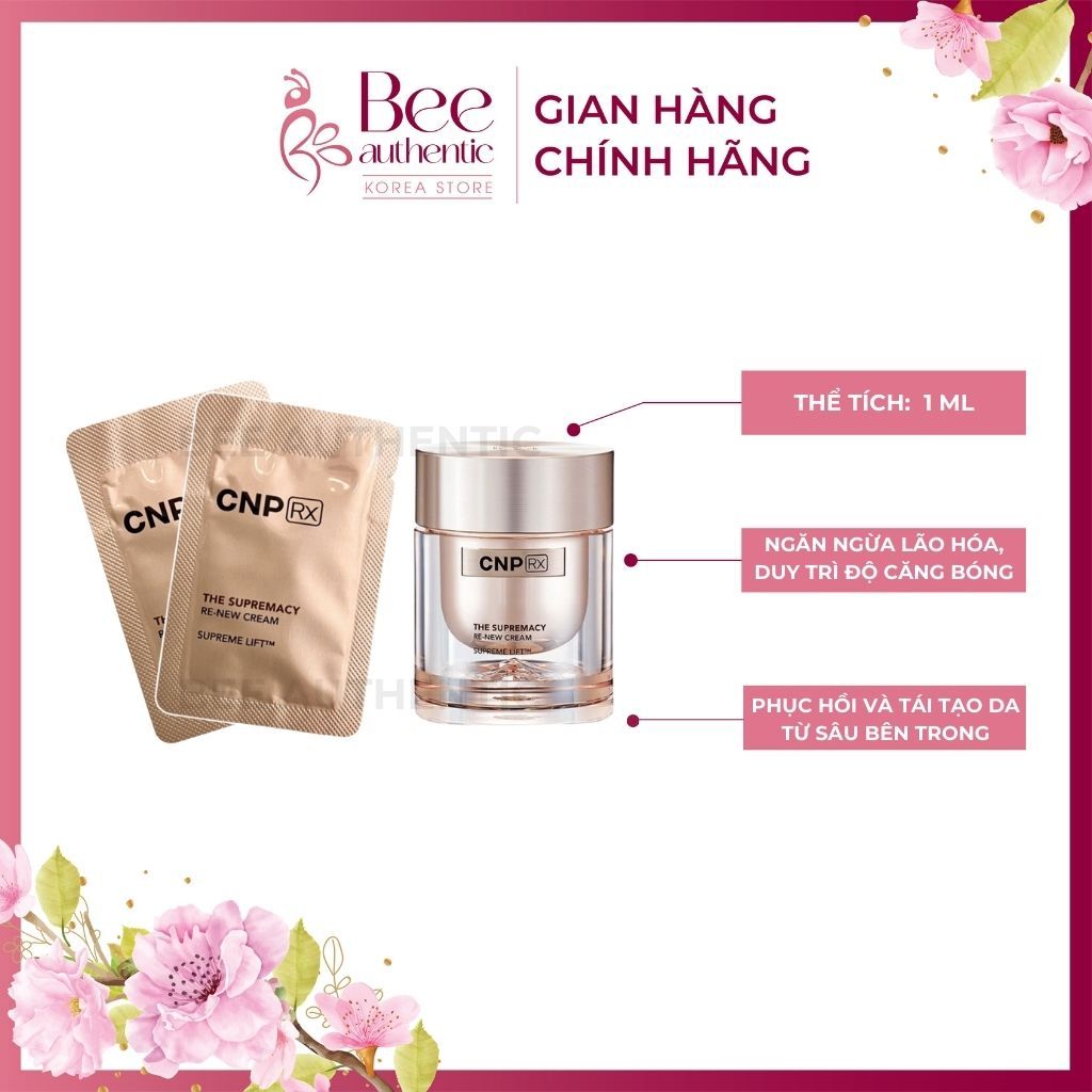 Combo 50 gói Kem dưỡng cao cấp CNP RX vàng trẻ hóa phục hồi da - Cnp Rx The Supremacy Re-new Cream S
