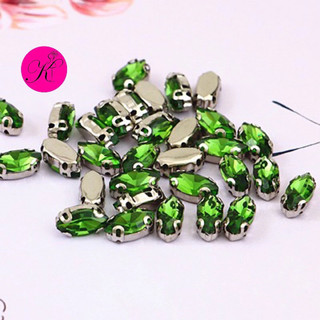 Đá đế pha lê thoi cao cấp bắt sáng siêu tốt( gói 10 viên)