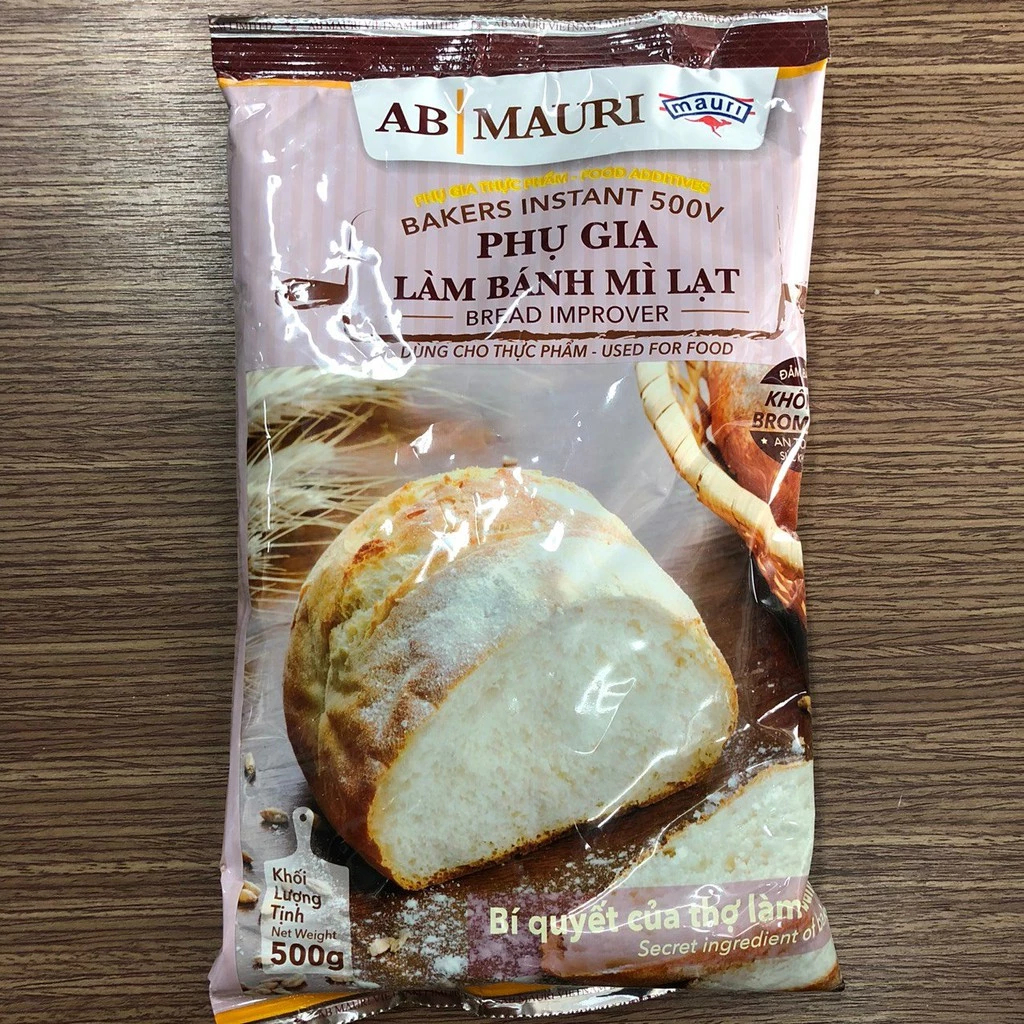 Phụ gia bánh mì lạt Mauri - Gói 500g giúp bánh nở lớn, mềm mại, tươi lâu hơn