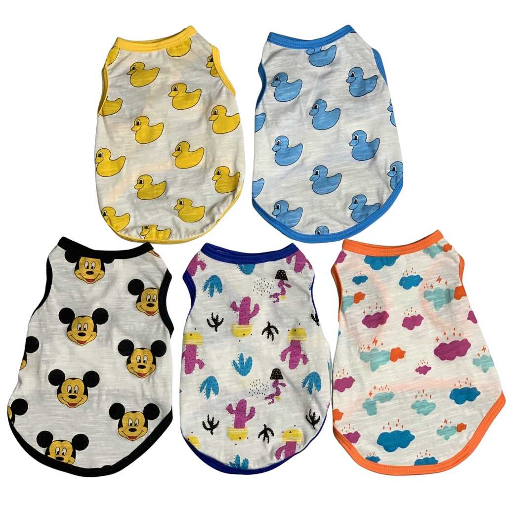 Quần áo chó mèo mùa hè, chất liệu thoáng mát, mặc thoải mái