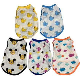 Quần áo chó mèo mùa hè, chất liệu thoáng mát, mặc thoải mái