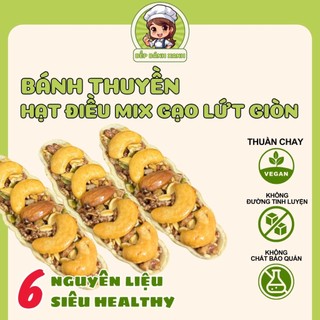  Bánh Thuyền hạt điều mix gạo lứt giòn xốp giá tận xưởng mẹ bầu mẹ bỉm ăn vặt ăn kiêng siêu healthy 