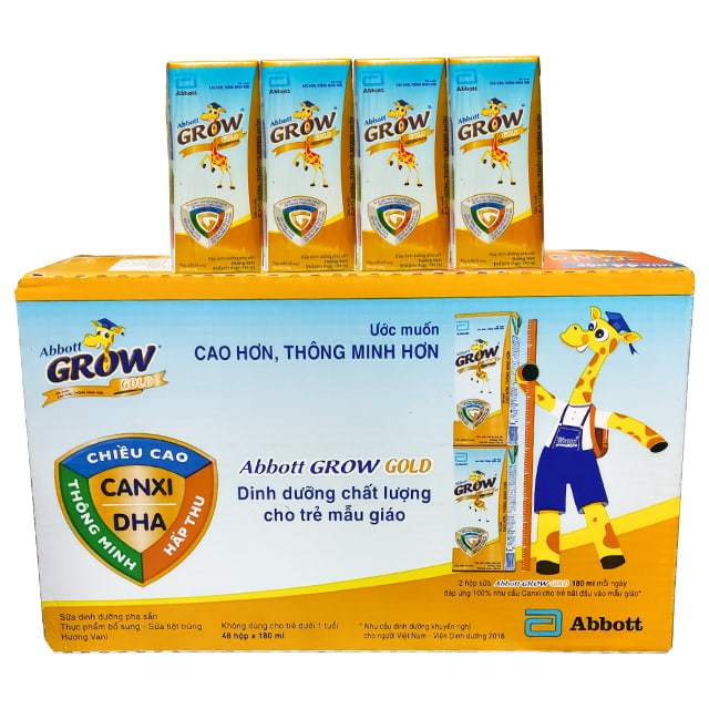 [COMBO 6 lốc] Sữa pha sẵn Abbott Grow Gold 180ml