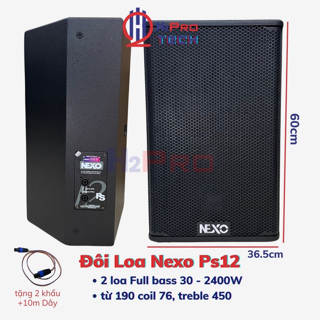 Đôi Loa Karaoke Bass 30 Nexo PS12 2400W Từ 190 Coil 76 - Treble 450 (Tặng Dây), Loa Full 30 Uy Lực