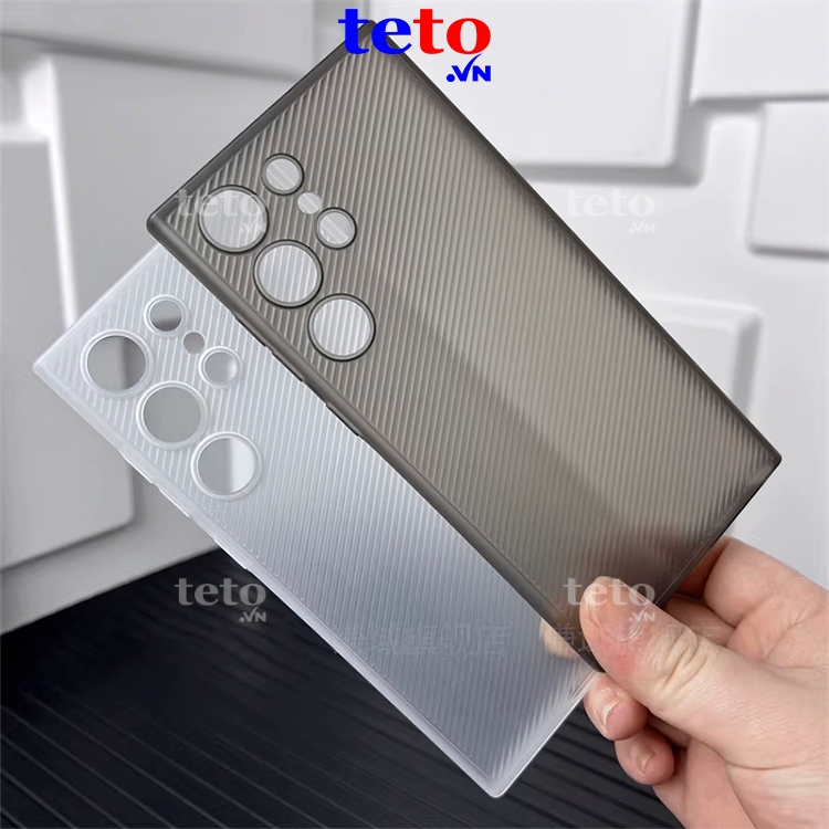 Ốp Lưng Samsung S24/ S24 Plus/ S24 Ultra Nhựa PP Mỏng Nhẹ Ôm Khít Máy, Không Bám Vân Tay chống xước Có Gờ Bảo Vệ Camera.