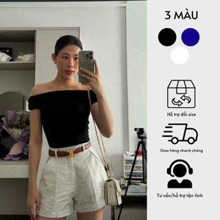 Áo thun kiểu/ Ngang vai, nhún tay/ BB