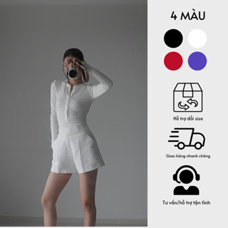 BASICBODY -Áo thun tăm basic tay dài