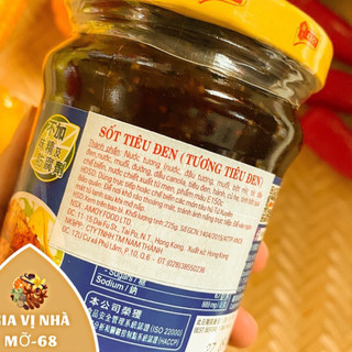 Sốt tiêu đen Amoy( black pepper sauce )  -hủ 225gr