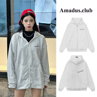 Áo Hoodie Zip Nỉ Chân Cua Thêu AMADUS CLUB Basic Cotton Unisex Local Brand - ADCC1