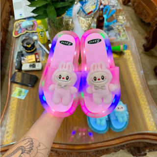 Dép Phát Sáng Đèn Nháy Labubu Dễ Thương siêu hot 2024,Loại 1 cao cấp - Pin Lâu -3 màu sắc,dép labubu