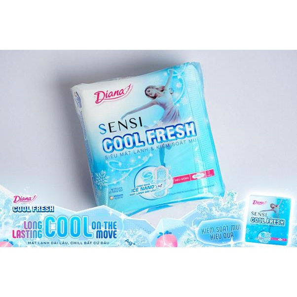 Băng vệ sinh Diana sensi cool fresh 20 miếng công nghệ  ice nano