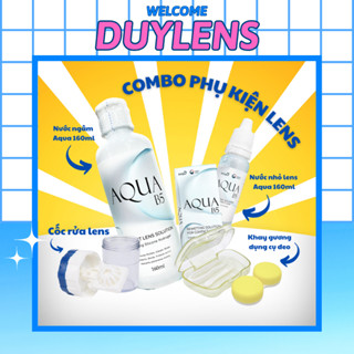  Combo cấp ẩm và bảo quản lens: Nước ngâm lens + Nhỏ mắt lens + Cốc rửa lens + Khay gương 