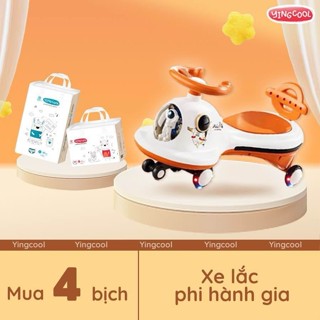 ( Combo 4b - Tặng Xe Lắc Phi Hành Gia ) Bỉm YINGCOOL Size NB64/SD60/MD56/MQ50/L48/XL44/XXL42/XXXL40