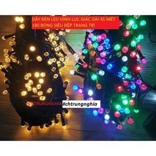 DÂY ĐÈN LED CHỚP NHÁY 40 MÉT BÓNG HÌNH LỤC GIÁC LỚN