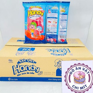 Bán sỉ thùng xúc xích ăn liền Handy Đức Việt thơm ngon 20 gói đồ ăn vặt ngon