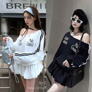 Set Váy Lệch Vai Dài Tay Rebel Dáng Bí Phồng Có Quần Bảo Hộ Rời Siêu Xinh