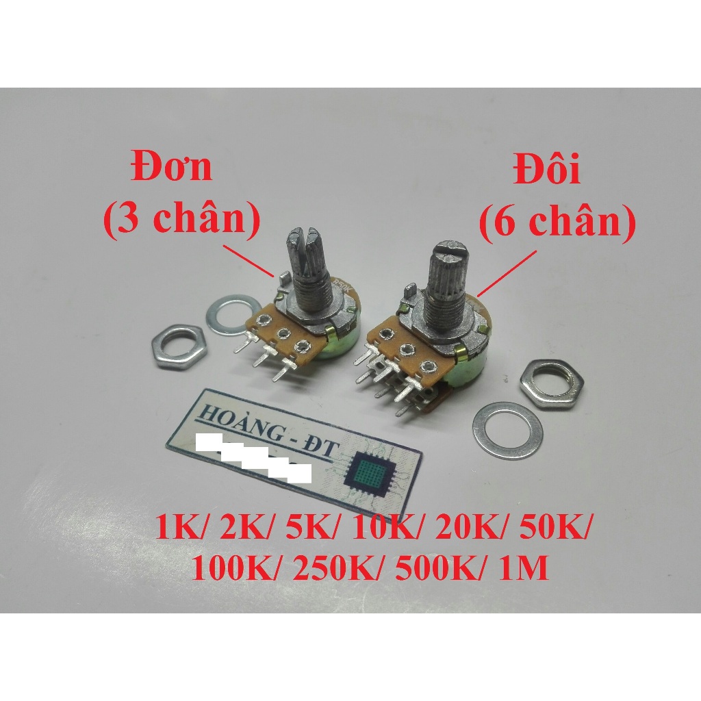 Biến trở Volume 15mm (đơn/ đôi)