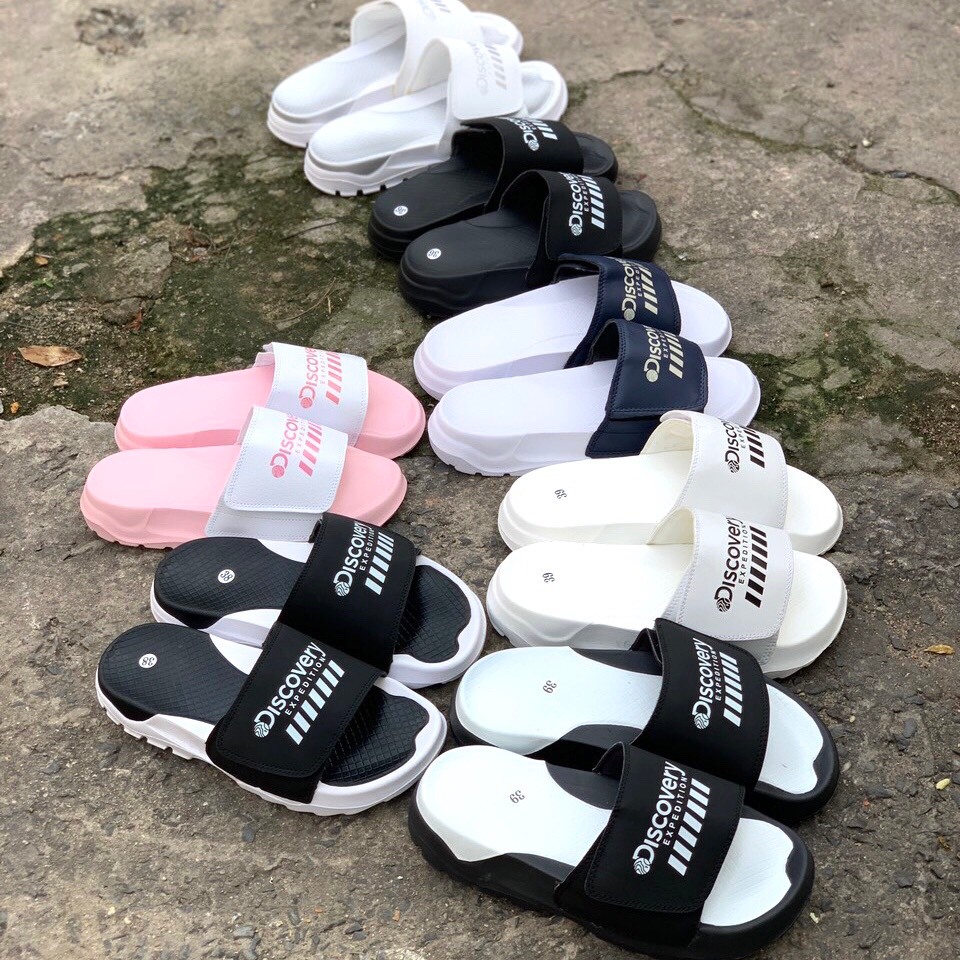 Dép 𝐃𝐈𝐒𝐂𝐎𝐕𝐄𝐑𝐘 Nam Nữ, Dép nam nữ quai ngang Discovery đế 4cm phiên bản cao cấp hót trend đế mềm đủ s