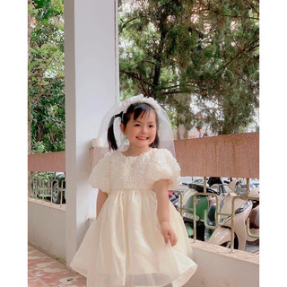 Bờm ren hoa cho bé gái