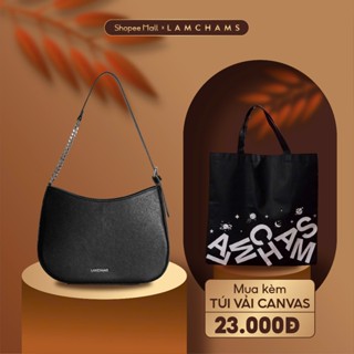 Túi xách đeo vai nữ LAMCHAMS, túi bán nguyệt da Saffiano cao cấp nhiều màu sành điệu - VEGA