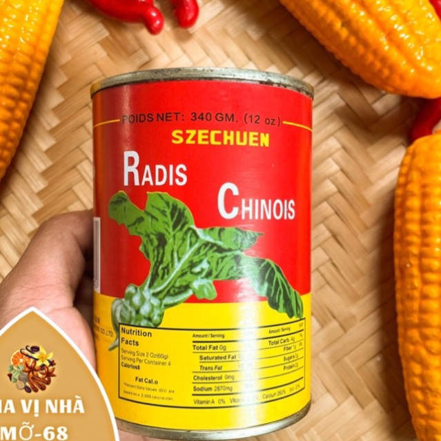 Cải tứ xuyên đóng lon (cha xôi hộp) 340gr
