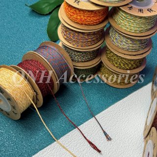  Cuộn dây chỉ ngũ sắc tây tạng 1.0mm sợi Cotton dùng thắt vòng tay vòng hạt Bồ Đề làm dây tua rua phong cách dân tộc 