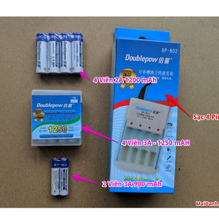 Bộ Sạc Pin AA và AAA Doublepow DP-B02 (Chính hãng)