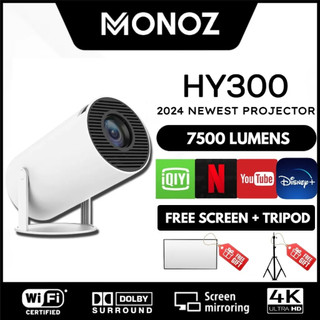 Máy Máy chiếu mini HY300 Android 11   độ Độ phân giải thực chuẩn HD chiếu mini HY300  Android 11