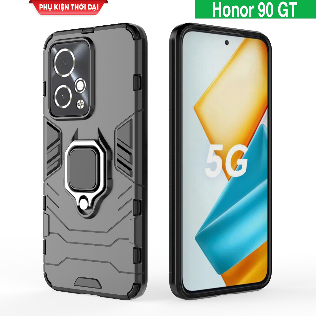 Ốp lưng Honor 90 GT chống sốc iron man iring cao cấp giá đỡ mặt lưng