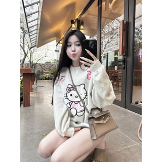 Áo SWEATER HELLO KITTY Form Rộng Dày Dặn , Áo Sweater Nỉ Bông Basic - GUNN