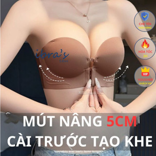Áo Nâng Ngực Mặc Váy Cưới Độn To 5CM iBra's, Áo Ngực Su Cô Dâu Cài Trước Tạo Khe Sexy, Chống Tuột Không Lộ Viền A72
