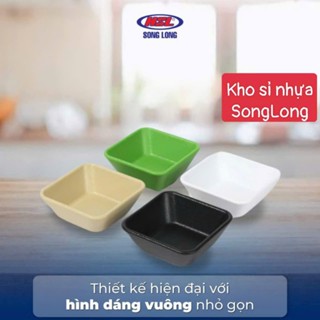 Combo 10 chiếc đĩa chấm vuông, đĩa chấm đựng nước sốt, gia vị - 4238Song Long