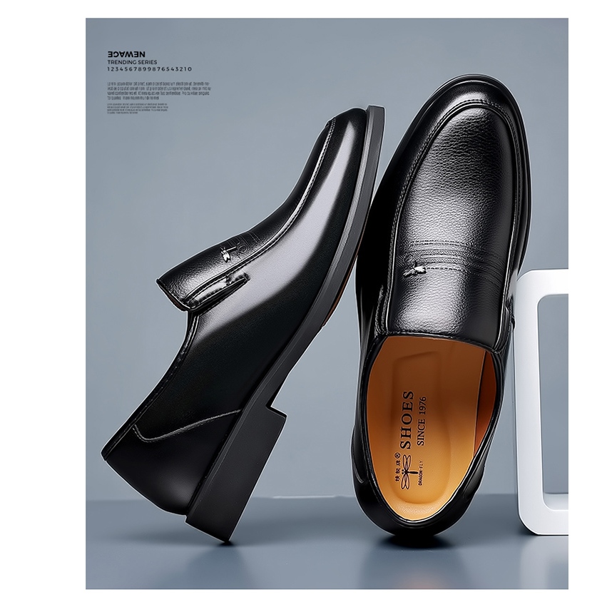 Giày tây nam da bò cao cấp tăng chiều cao 7 cm đế khâu 2 lớp , đế cao su non đi rất êm và mềm ( da bò nguyên tấm )