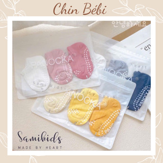 Set 3 đôi tất lưới cổ ngắn PANOKA đế chống trượt cho bé 0 - 3 tuổi, vớ lưới cổ ngắn chất xịn TL04