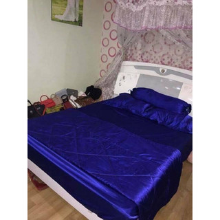 [4-5 MÓN 25/30cm] Bộ ga gối chăn phi lụa 1M6, 1M8 shopee ( chiều cao 22-30cm)