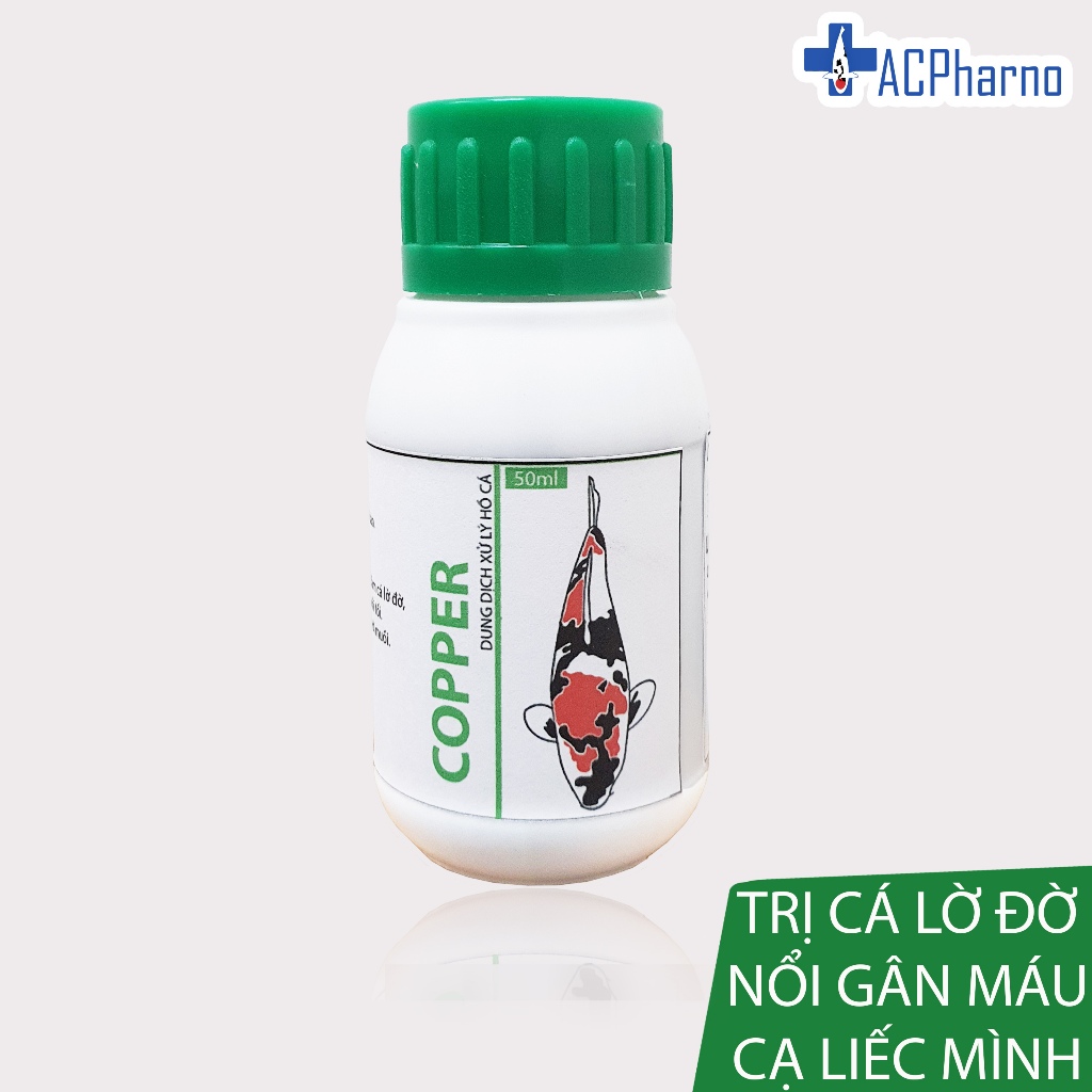 Copper chống ngứa, cạ mình, nổi gân máu, liếc mình, tuột nhớt, phóng nhảy khỏi hồ, nằm đáy, lờ đờ dà