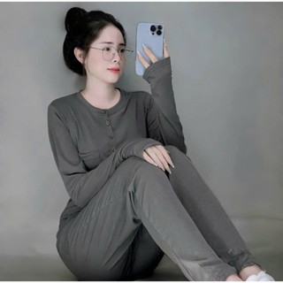 Đồ Bộ Ủ Kem Thun Tăm Lạnh, Set Bộ Ủ Kem Mặc Nhà Thời Trang Nữ (45-65KG),Đồ Bộ Nữ - Đồ Bộ HT M23