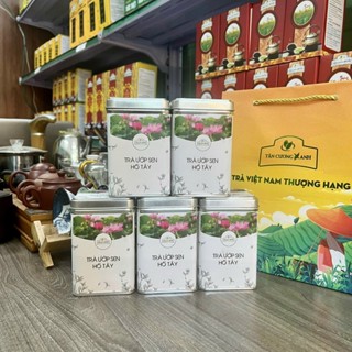 Trà Ướp Sen Hồ Tây Hộp Thiếc 100gr - Chè Thái Nguyên Chính Hãng Tân Cương Xanh Thương Hiệu Cúp Vàng Uy Tín