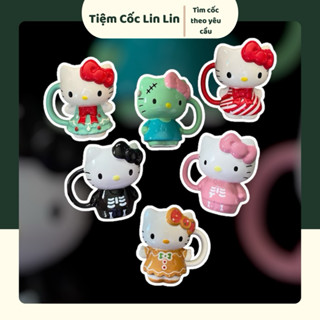 Cốc sứ Hello Kitty lễ hội Giáng Sinh Halloween phiên bản giới hạn, cốc quà tặng Noel dễ thương