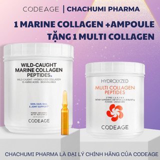 [Combo Marine] Bột Collagen Codeage Marine 450g Collagen Thủy Phân Giúp Trẻ Hóa Da, Móng, Tóc