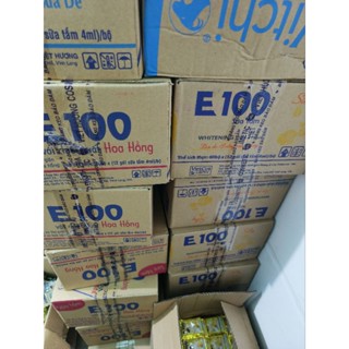 1 thùng sữa tắm E100 4 màu trắng, hồng, vàng, witchi 720 gói (12 gói ×60 dây)